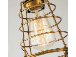 Elstead Quoizel Mixon Semi Flush Ceiling Light Weathered mässing Marru00f3n