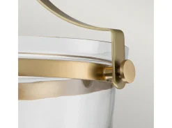 Elstead Quoizel Penn Cylindrisk taklampa Borstad mässing Camel Clearance