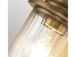 Aplique Para Pared-Elstead Quoizel Riggs Vägglampa Weathered Brass, IP44 Camel