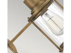 Aplique Para Pared-Elstead Quoizel Riggs Vägglampa Weathered Brass, IP44 Camel