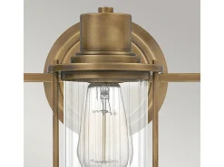 Aplique Para Pared-Elstead Quoizel Riggs Vägglampa Weathered Brass, IP44 Camel