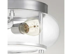 New Elstead Quoizel Trilogy Cylindrisk taklampa polerad krom, IP44 Gris