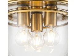 Elstead Quoizel Whistling Skål Halvspol taklampa Borstad mässing, IP44 Dorado Clearance