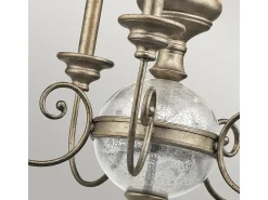 Lámpara Suspendida-Elstead Rosalie 5 ljus ljuskrona guldfinish, E14 Dorado