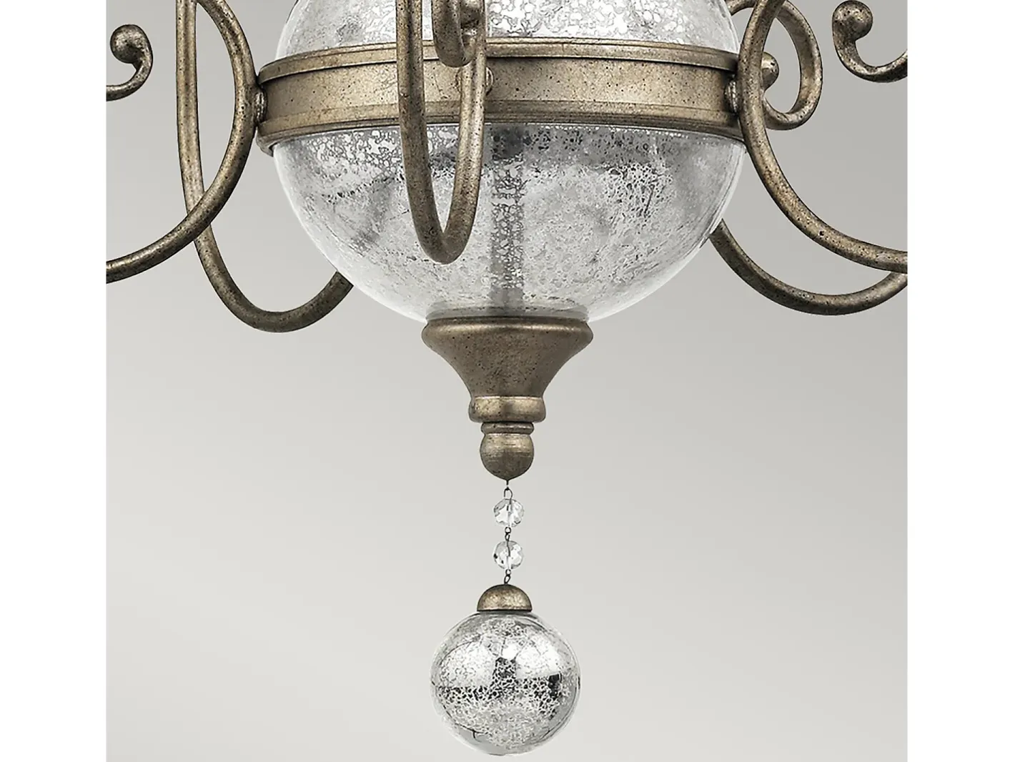 Lámpara Suspendida-Elstead Rosalie 5 ljus ljuskrona guldfinish, E14 Dorado