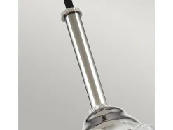 Lámpara Suspendida-Elstead Rubin 1 Lätt tak mini hänge polerad nickel, G9 Gris