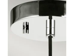 Lámpara Suspendida-Elstead Rubin 1 Lätt tak mini hänge polerad nickel, G9 Gris