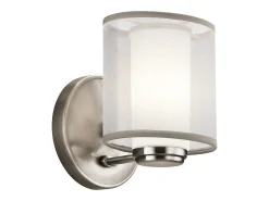 Outlet Elstead Saldana 1 Lätt vägglampa Classic Tenn, G9 Gris