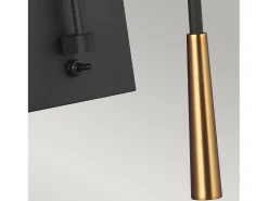 Aplique Para Pared-Elstead Simon 1 ljus vägglampa, midnattssvart, E27 Negro