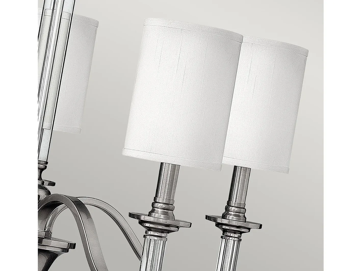 Elstead Sussex 5 ljus flerarmad ljuskrona i borstad nickelfinish, E14 Gris Discount