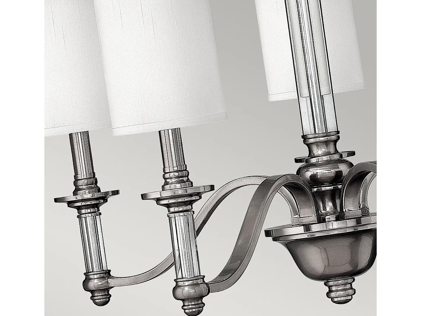 Elstead Sussex 5 ljus flerarmad ljuskrona i borstad nickelfinish, E14 Gris Discount
