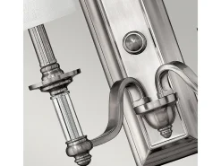 Aplique Para Pared-Elstead Sussex 2 ljus inomhusvägglampa Borstad nickel, E14 Gris