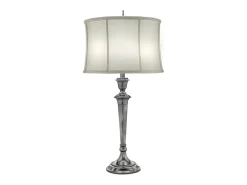 Elstead Syracuse 1 ljus bordslampa antik nickel, E27 Gris