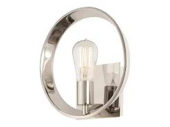 Best Elstead Theater Row 1 ljus inomhusvägglampa Imperial Silver, E27 Plateado