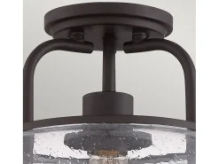 Elstead Trilogy 1 Ljus Small Semi Flush Ceiling Light Old Bronze, E27 Bronce