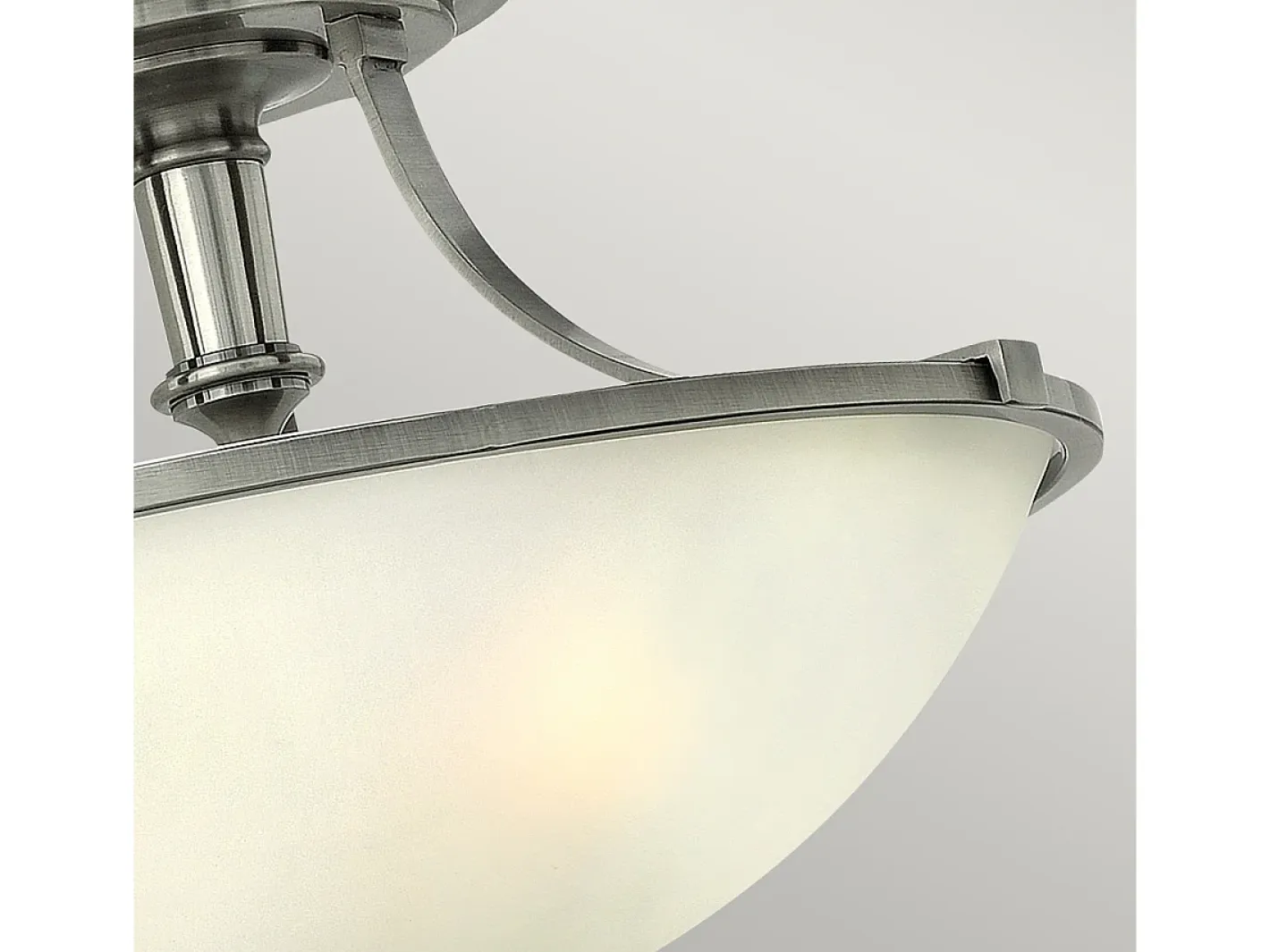 Elstead Truman 3 Ljus Semi Flush Ceiling Light Antik Nickel, E27 Gris