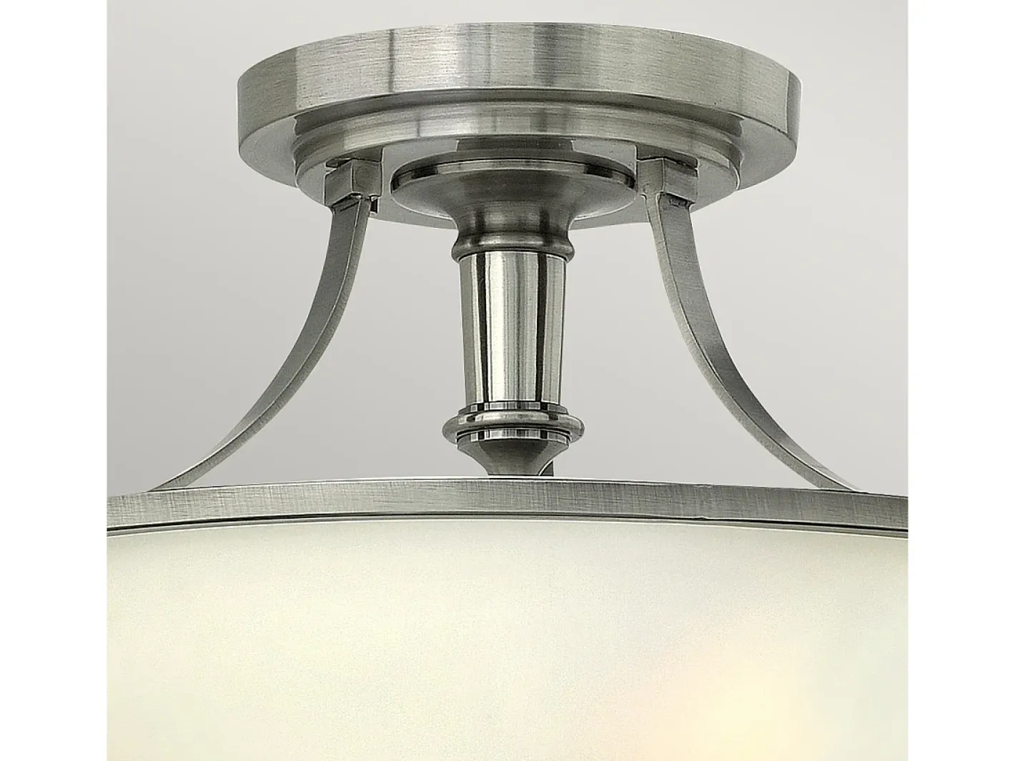 Elstead Truman 3 Ljus Semi Flush Ceiling Light Antik Nickel, E27 Gris