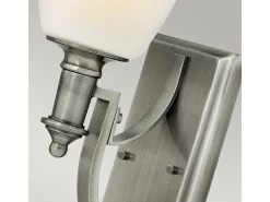 Best Elstead Truman 1 ljus vägglampa Antik Nickelglasskärm, E27 Gris