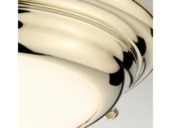 Online Elstead Welland 1 Ljus Mini LED Flush Light - Polerad mässing Camel