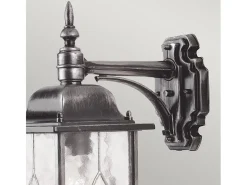 Iluminación Exterior-Elstead Wexford 1 Ljus Utomhusvägglykta Ljus Svart Silver IP43, E27 Negro
