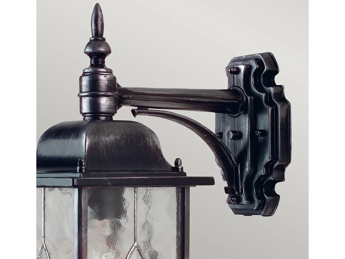 Iluminación Exterior-Elstead Wexford 1 Ljus Utomhusvägglykta Ljus Svart Silver IP43, E27 Negro