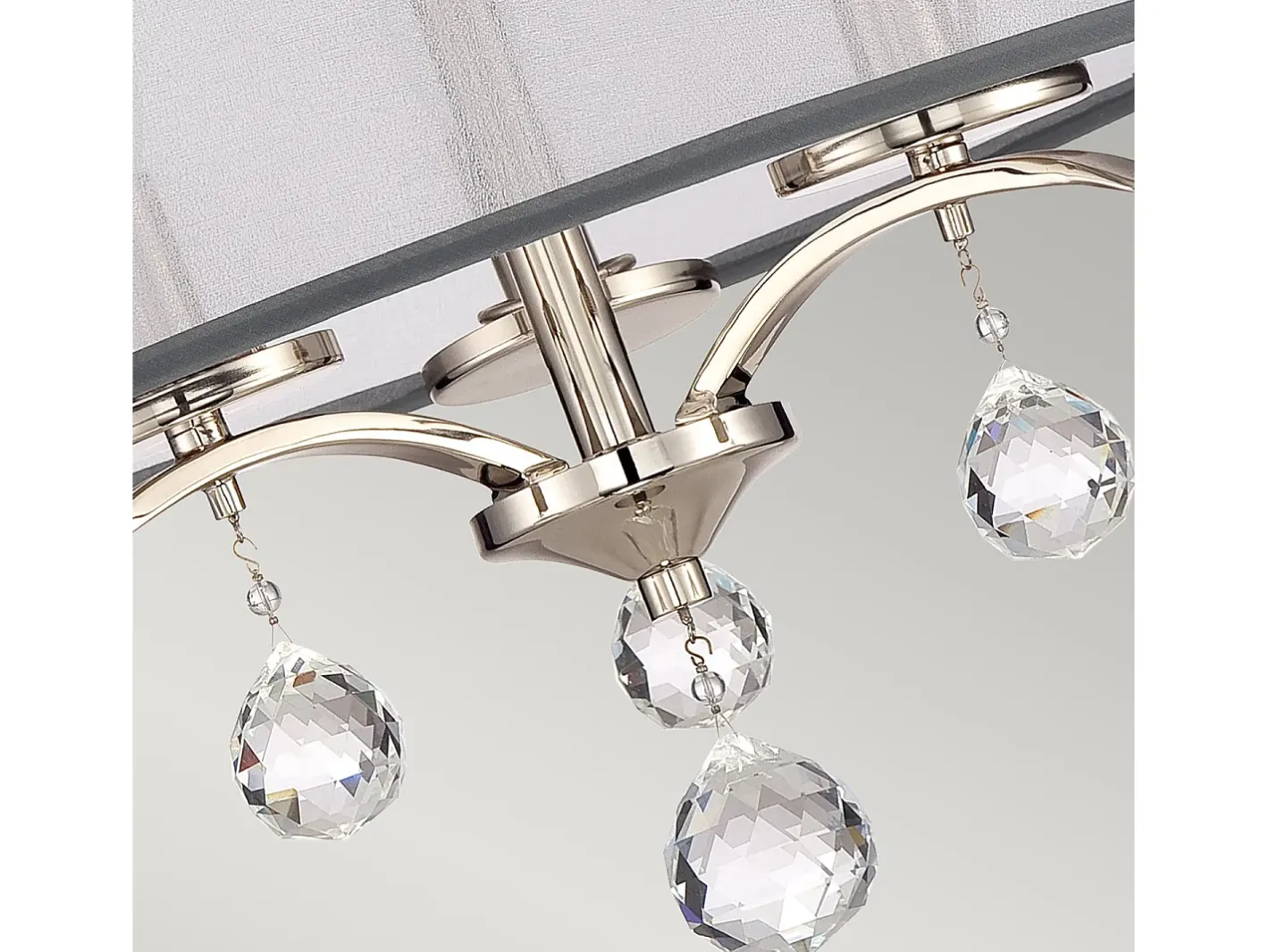 Elstead Whitney 3 Light Semi Flush/Pendel - Imperial Silver Finish, E14 Plateado Discount