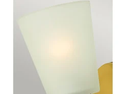 Aplique Para Pared-Elstead Zelda 1 ljus vägglampa Vintage mässing glasskärm, E27 Camel