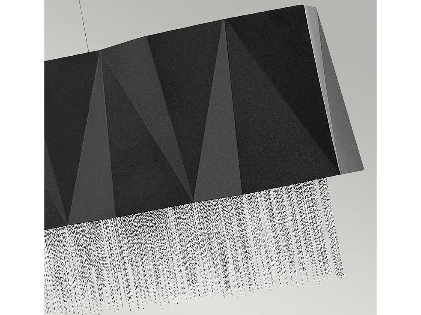 Lámpara Suspendida-Elstead Zuma 6 ljushänge, satinsvart, silver, E27 Plateado
