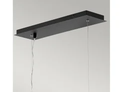 Lámpara Suspendida-Elstead Zuma 6 ljushänge, satinsvart, silver, E27 Plateado