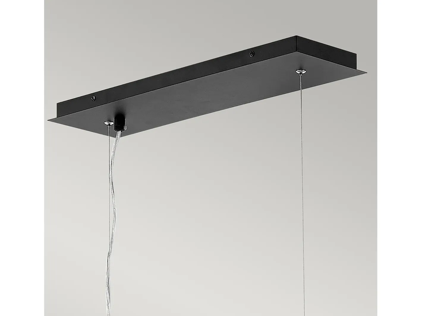 Lámpara Suspendida-Elstead Zuma 6 ljushänge, satinsvart, silver, E27 Plateado