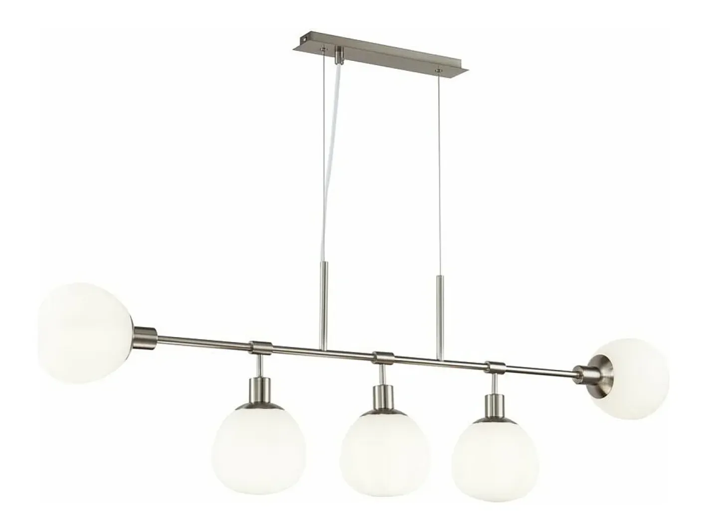 Maytoni Lámpara Suspendida-Erich Lámpara Colgante de Techo Níquel, 5 Luces, E14 Gris