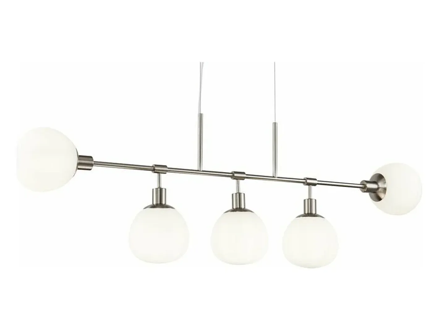 Maytoni Lámpara Suspendida-Erich Lámpara Colgante de Techo Níquel, 5 Luces, E14 Gris