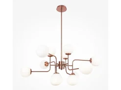 Maytoni Lámpara Suspendida-Erich Lámpara de Techo Globe Latón, 12 Luces, E14 Camel