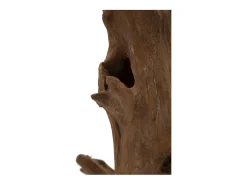 Escultura decorativa étnica de madera de teca hecha a mano Akar Marru00f3n