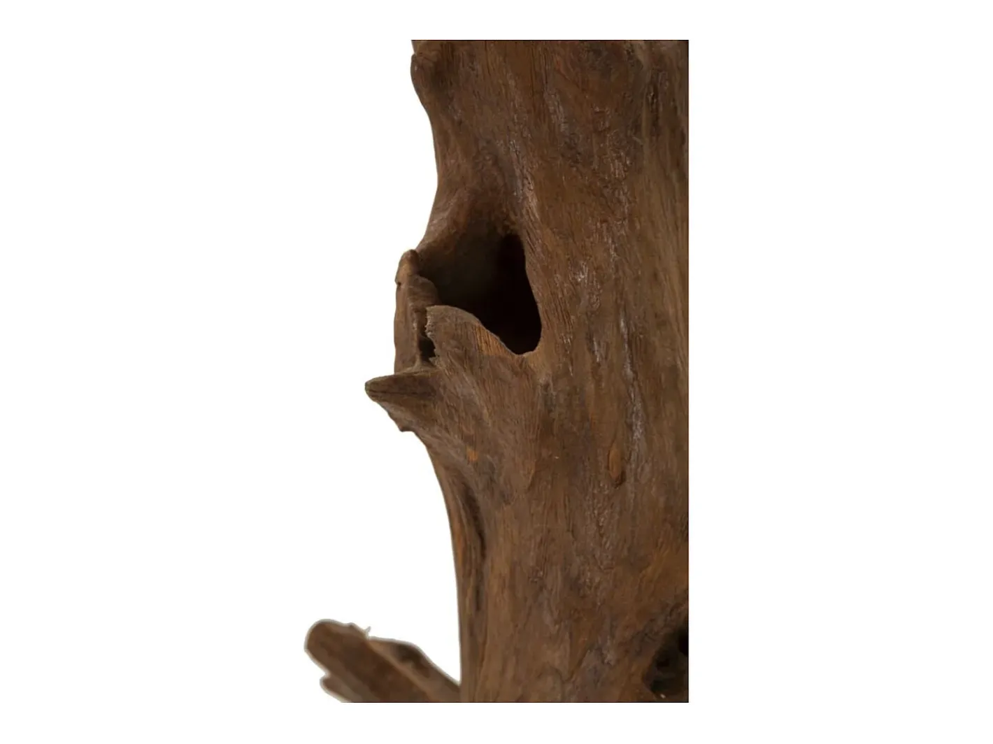 Escultura decorativa étnica de madera de teca hecha a mano Akar Marru00f3n