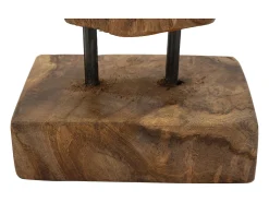 Discount Escultura estilo étnico en madera de teca tallada a mano Taka Marru00f3n