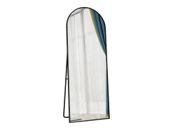 Espejo-Espejo arqueado de cuerpo entero, 162 x 53 cm, de pared, para salón, color Negro