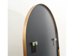Espejo arqueado de cuerpo entero, 180 x 80 cm, de pared, para salón, Dorado Discount
