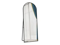 Espejo-Espejo arqueado de cuerpo entero (53 x 162 cm), espejo de pie arqueado grande, espejo de tocador para salón, color . Negro