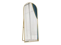 Espejo arqueado de cuerpo entero - 53 x 162 cm Espejo de pie arqueado grande de cuerpo entero - Espejo de tocador para sala de estar, Dorado Hot