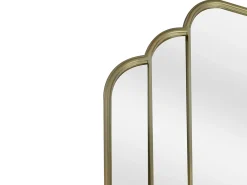 OZAIA Espejo De Pared|Espejo-Espejo art déco antiguo. L. 70 x A. 105 cm. DALVIA Dorado