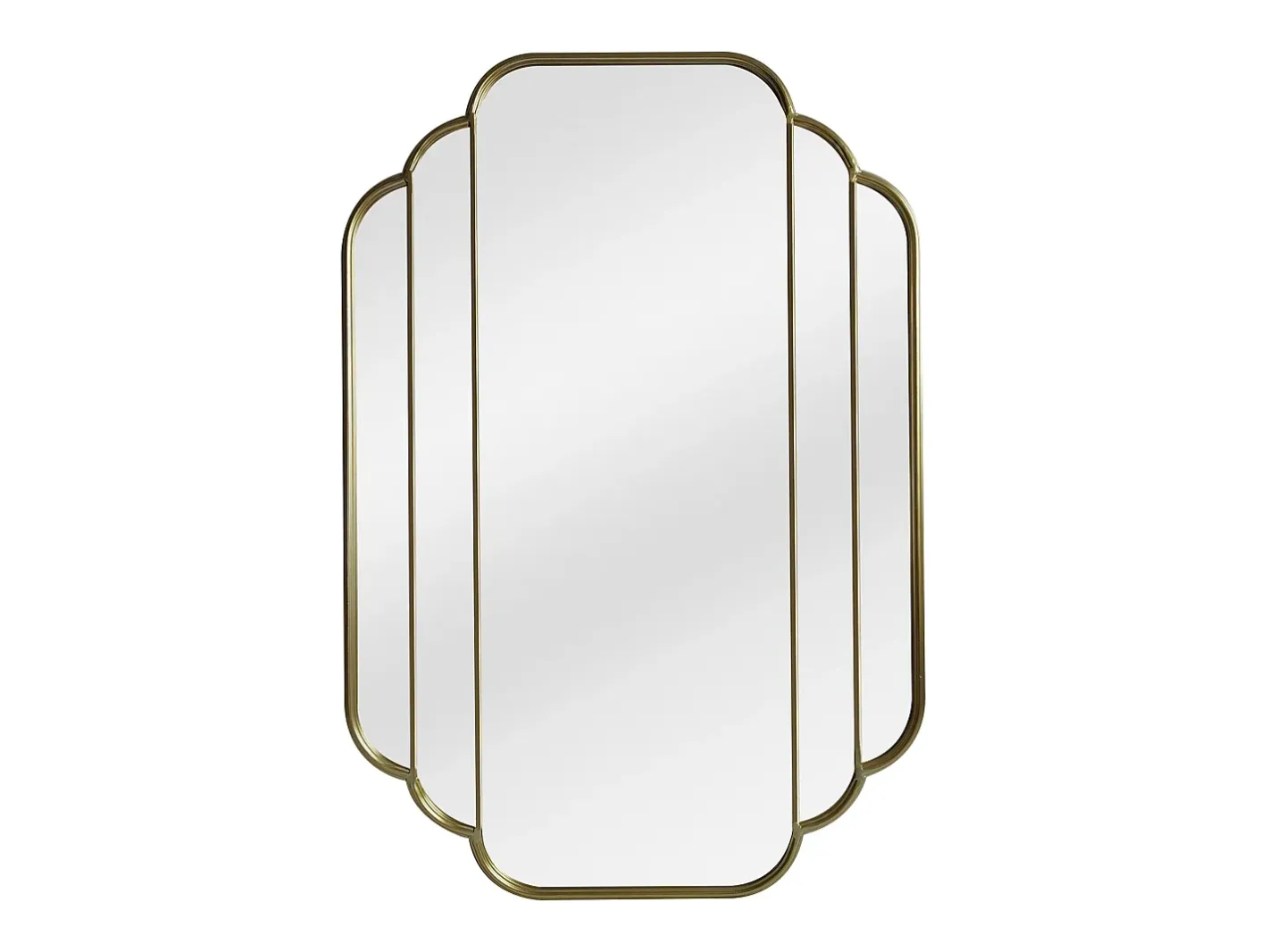 OZAIA Espejo De Pared|Espejo-Espejo art déco antiguo. L. 70 x A. 105 cm. DALVIA Dorado