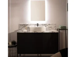 Ledkia Espejo-Espejo Baño con Luz LED 68x48 cm Small Mason 6000K Blanco Frío Plateado