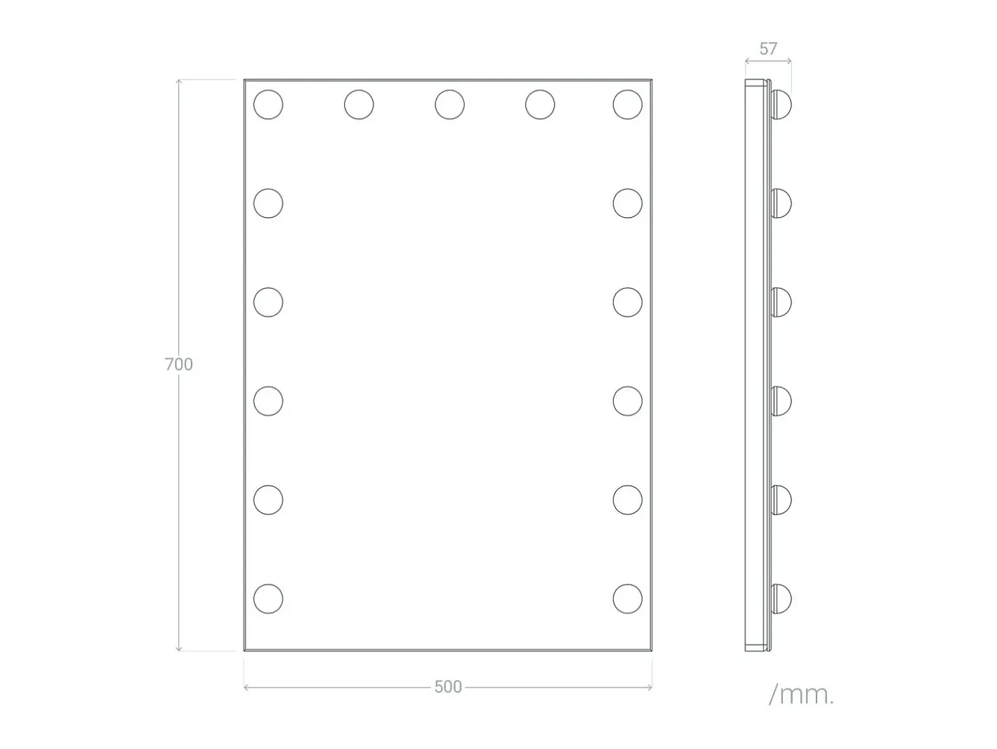 Sale Ledkia Espejo Baño con Luz LED 70x50 cm Essauira Seleccionable (Cálido-Neutro-Frío) Plateado