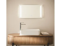 Ledkia Espejo Baño con Luz LED y Antivaho 40x70 cm Similan Seleccionable (Cálido-Neutro-Frío) Plateado Outlet