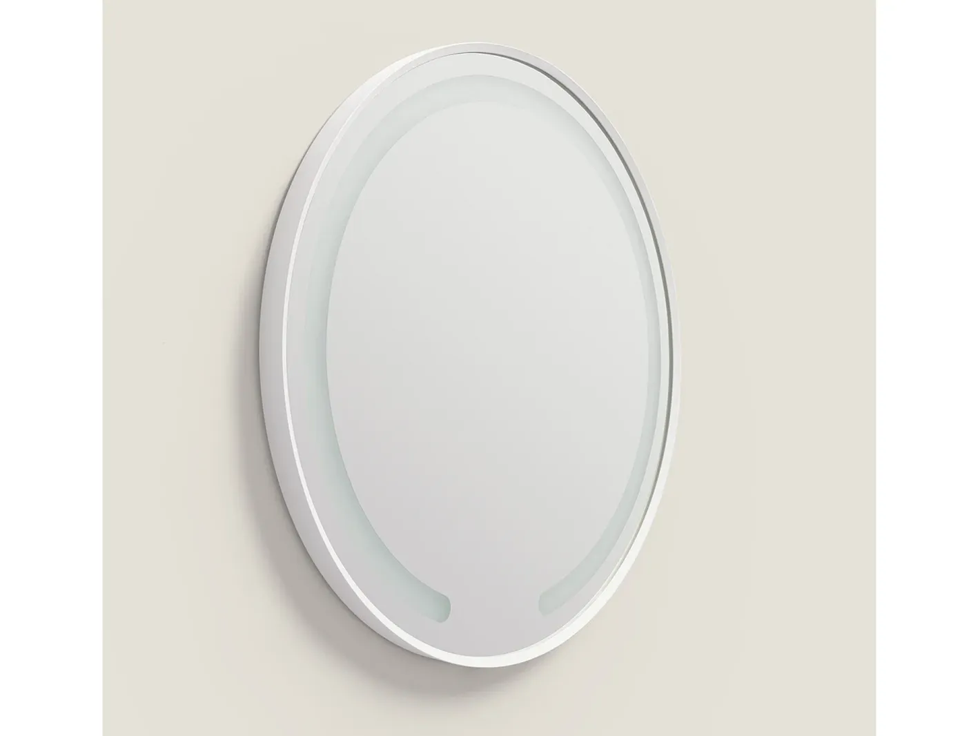 Discount Ledkia Espejo Baño con Luz LED y Antivaho Ø60 cm Nour Seleccionable (Cálido-Neutro-Frío) Plateado