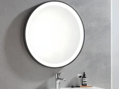 OZAIA Espejo baño luminoso redondo LEDS NUMEA - Anch 60xAlt.60 cm Negro Best