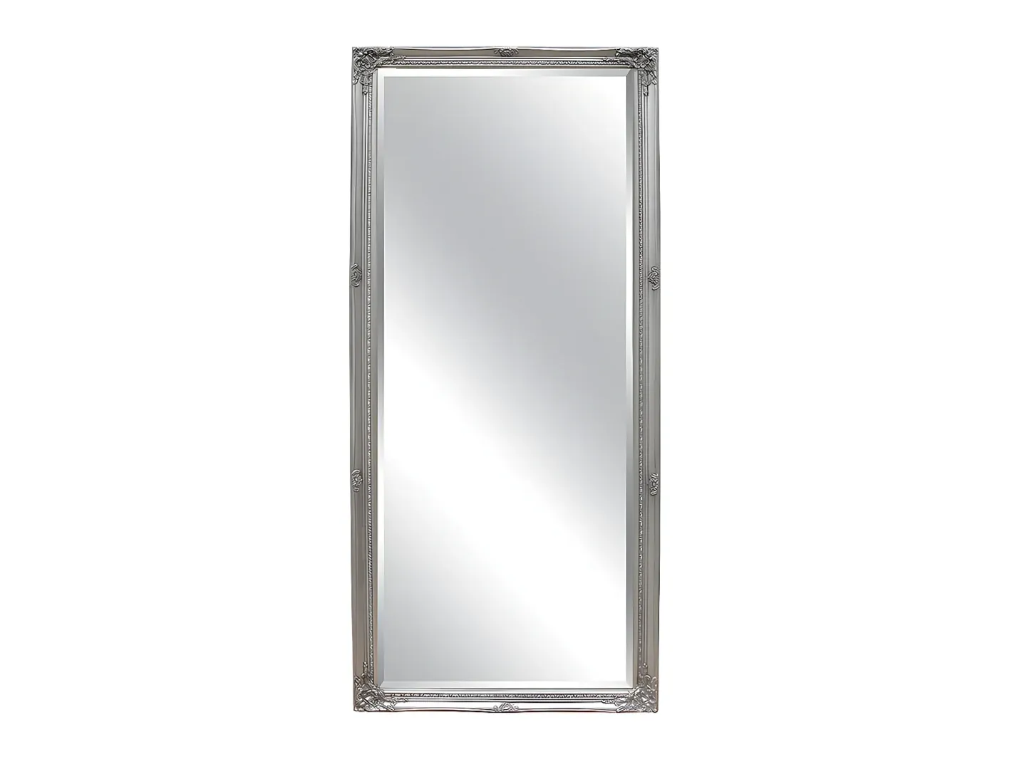 OZAIA Espejo con marco ELVIRE - madera - 80 x 190 cm - Plateado Outlet