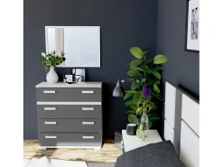 Outlet duehome Espejo cuadrado Ataneq Blanco