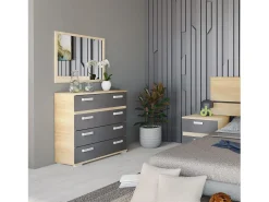 duehome Espejo De Pared|Espejo-Espejo cuadrado Ataneq Cambria Marru00f3n
